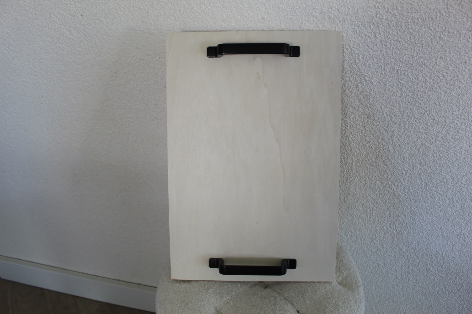 Dienblad met metalen handgreep rechthoek