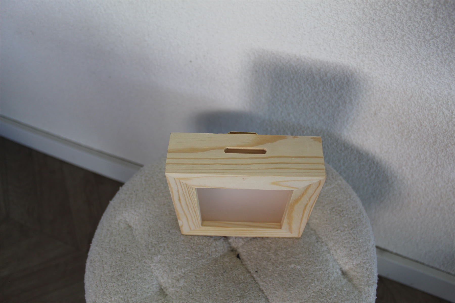 Spaarpot met plexiglas